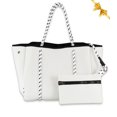 thumbnail image 1 of Bolsa de mano POPUPS, grande, de neopreno, ligera, color blanco puro, 1 of 9