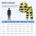 thumbnail image 4 of Naloa Orange and Lemon Men’s Pajamas Set - Long Sleeve Button Down Sleep Shirt and Pajama Bottoms Sleepwear Set-Small, 4 of 7