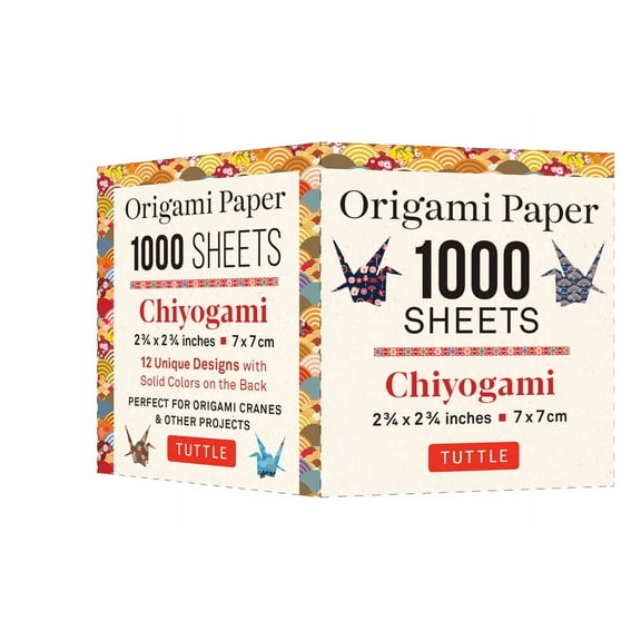Origami Paper Chiyogami 1,000 Sheets 2 3/4 in (7 CM): Tuttle Origami Paper: Double-Sided Origami Sheets Printed with 12 Designs (Instructions for Origami Crane Included) (Other)