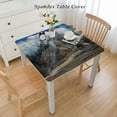 thumbnail image 2 of HAOXIT Tablecloth, in Orange Spring Mound Cloudy Sky , Dining Room Kitchen Rectangular Table Cover 60''x60'', 2 of 7