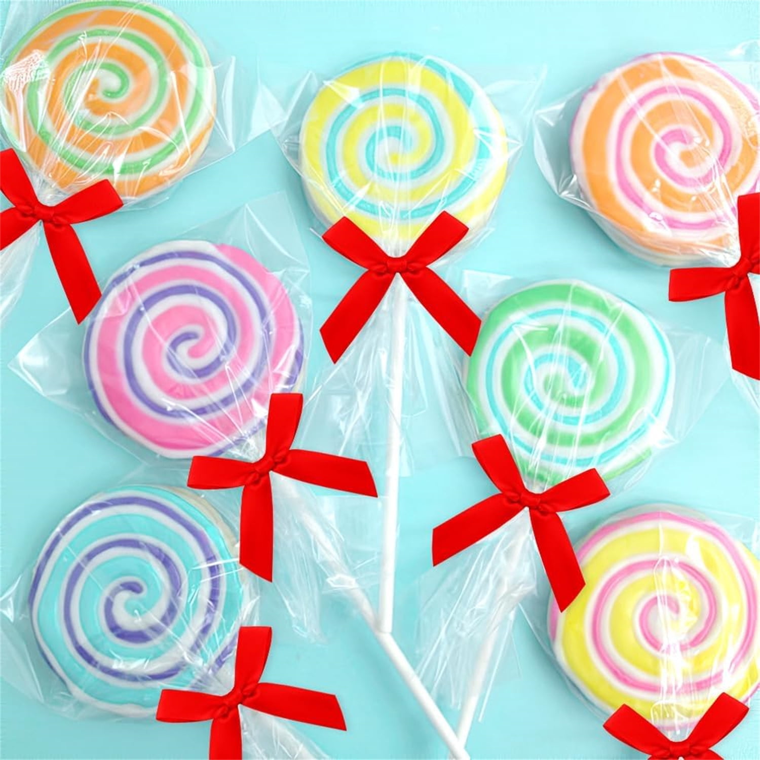 2.75" Pre-Tie Craft Bows,Happon 300 Pack Multicolor Twist Tie Bows,Mini Satin Ribbon Bows for Crafts,DIY Twist Ties Bows for Treat Bags Christmas Wedding Gift Wrapping