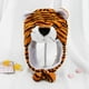 thumbnail image 2 of Gorro de peluche con forma de cabeza de tigre para niños y adultos, gorro de dibujos animados, accesorio para padres e hijos, gorro tipo jersey, gorro de animal, 2 of 6