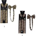 thumbnail image 3 of Ensemble Bretelles Unisexe Large Imprimé Léopard Réglable 3 Clips Y-back Ceinture, Kaki, 3 of 4