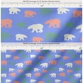 thumbnail image 2 of Soimoi Blue Cotton Voile Fabric Colorful Polar Bear Animal Print Fabric by the Yard 42 Inch Wide, 2 of 7