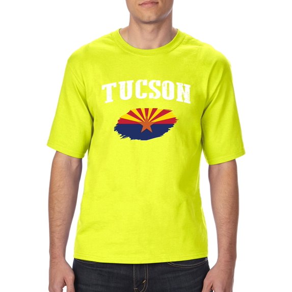 "Mens and Big Mens Tucson Arizona Flag T-Shirt, up to size 3XLT"