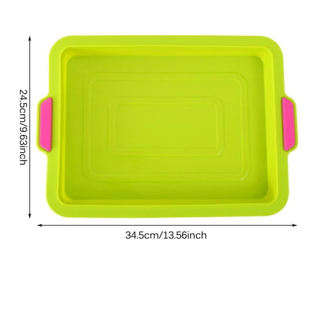 Silicone Bakeware with Handles Rectangular Baking Pan Non-stick Baking High Temperature Resistant Sheet Baking Tools for Home Restaurant Dessert Shop