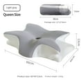 thumbnail image 4 of LAHOSH Memory Foam Cervical Pillow, Butterfly Shape Contour Pillow for Neck Pain Relief, 6D Ergonomic Support for Side & Back Sleepers, Queen (60x40x13cm) & King (65x45x15cm) Size Options (2.6-3.2lb), 4 of 9