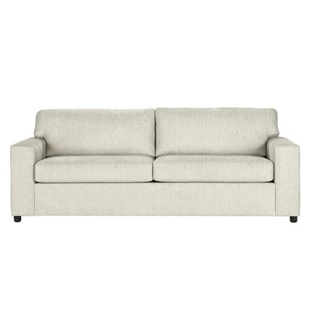 New Classic Furniture Kylo Polyester Fabric 3-Seater Sofa in Chiffon Natural