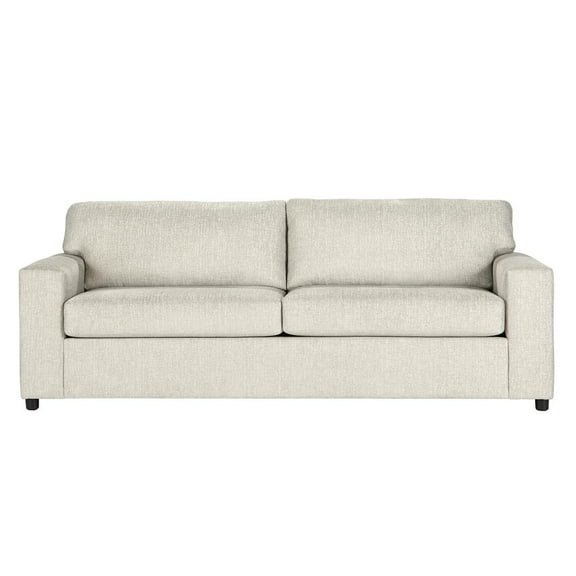 New Classic Furniture Kylo Polyester Fabric 3-Seater Sofa in Chiffon Natural