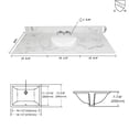 thumbnail image 4 of 43-Inch Wide Engineered Stone Vanity with Sink and Backsplash for Standard Bathrooms, 4 of 6