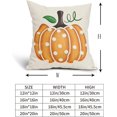 thumbnail image 4 of Fall Pillow Covers 18X18 Inch Set of 2 Polka Dots Pumpkin Pillow Cases Autumn Thanksgiving Decorative Pillow Covers Cotton Linen Cushion Case Home Decor for Couch Sofa Patio Porch Outdoor, 4 of 6