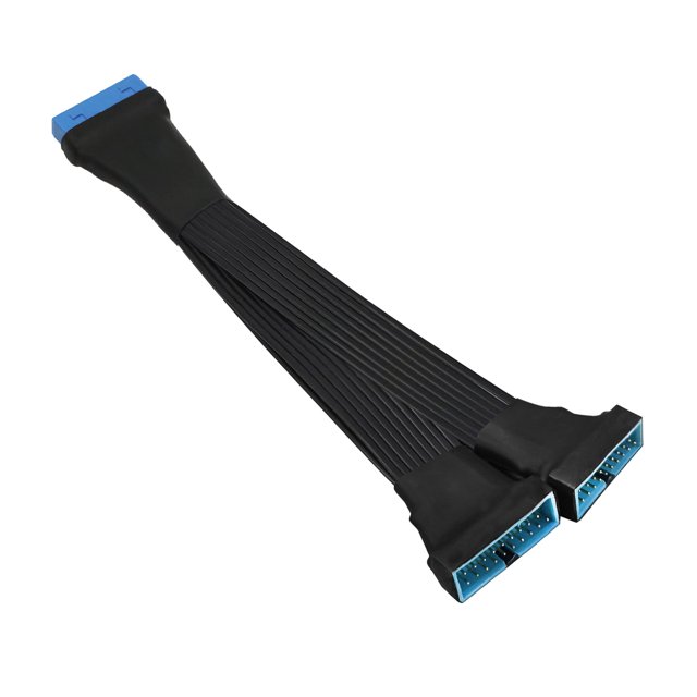 GINTOOYUN Cable de extensión de encabezado USB 3.0 19/20 Pin 1 a 2 Y Splitter Adaptador de extensión interna DIY (5,9 pulgadas)