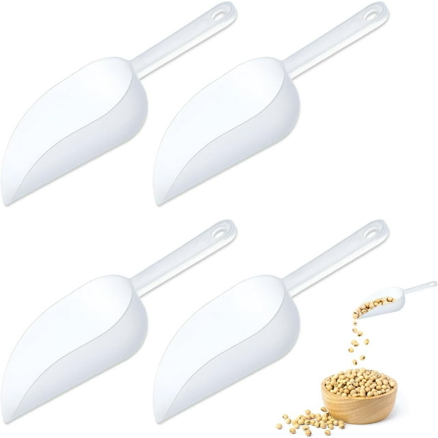 Pièces Pelles à Glace En Plastique, pelles à glace transparentes réutilisables en plastique pour Mariage Anniversaire Cuisine bar pour la glace Bonbons Sucré Dessert Buffet café crème glacée