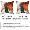 thumbnail image 4 of Boho Mid Century Modern Pillow Covers 18X18 in Navy Blue Burnt Orange Abstract Pillow Cases Set of 2 Aesthetic Geometric Minimalist Throw Pillows Home Decor for Room Couch Sofa Patio Porch, 4 of 6