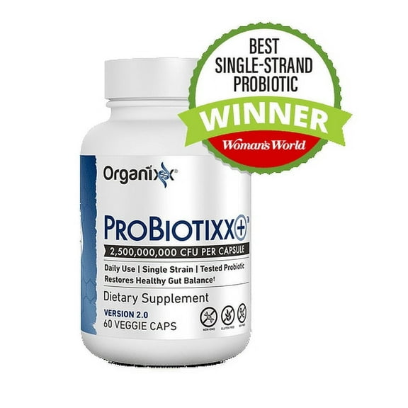 Organixx ProBiotixx Probiotic Supplement Digestive Support, Daily Probiotics for Women and Men, Gut Health, Immune Support, 2.5 Billion CFU, Gluten Free, 60 Vegetarian Capsule