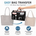 thumbnail image 6 of Women’s Purse Organizer Insert with Zipper and Handles, Multi Pocket Handbag and Tote Bag Liner, TIKA, 6 of 7