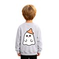 thumbnail image 6 of felwors Kids Halloween Sweatshirt Boys Girls Pumpkin Ghost Toddler Shirt Crewneck Long Sleeve Graphic Top (White,7-8 Years), 6 of 7