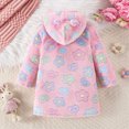 thumbnail image 7 of HFHAPW Toddler Robes Cute Pattern Bathrobe Unisex Kids Robe Baby Flannel Hoodie Pajamas Sleepwear for 1T 2T 3T 4T 5T 6T 7T(Sky Blue,6-7 Y), 7 of 7