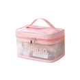 thumbnail image 1 of Deeceymbur Waterproof PVC Compact Travel Toiletry Bag with Handle for Cosmetics Makeup Accessories Storage, 1 of 6