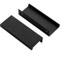 thumbnail image 3 of Paquete de 2 tiradores de armario negros, herrajes para armarios de cocina, tirador de borde de armario de aleación de aluminio, tirador de dedo negro, 3 of 5