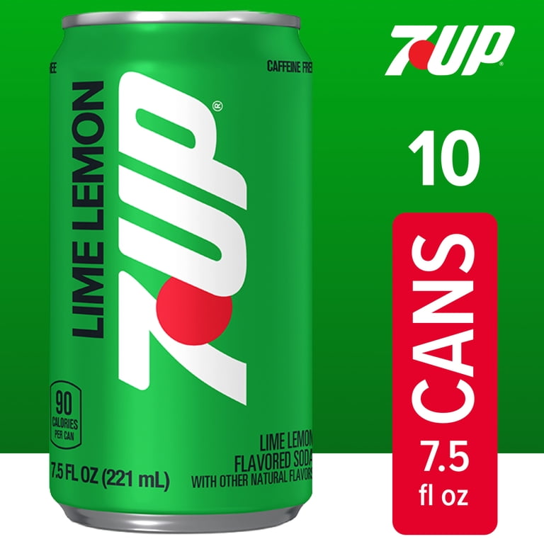 7UP Caffeine Free Lemon Lime Soda Pop 7.5 fl oz 10 Pack Cans