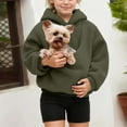 thumbnail image 2 of Girls Boys Pet Pouch Hoodies Solid Cute Cat Dog Pouch Hooded Sweatshirts Puppy Animal Carriers Pullover Hoodie with Pockets, 2 of 6