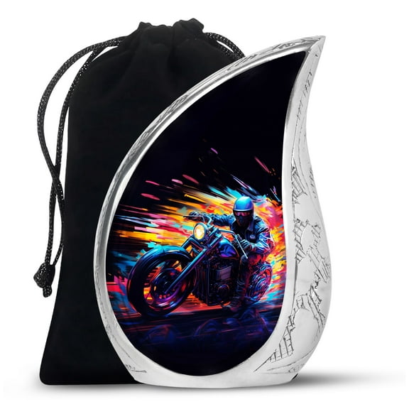 Motorcycle Urns for Human Ashes, Urns for Ashes Adult Female, Urn for Ashes for Women, Decorative Urns for Ashes, Burial Urns for Adult Human Ashes, Urns for Ashes Adult Male Large 10 Inches