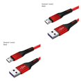 thumbnail image 1 of Inteprter Cable de teléfono Cable USB de nailon Reemplazo de línea de datos de carga rápida para Android Micro USB, rojo, 1 m Type2 NO2, 1 of 6