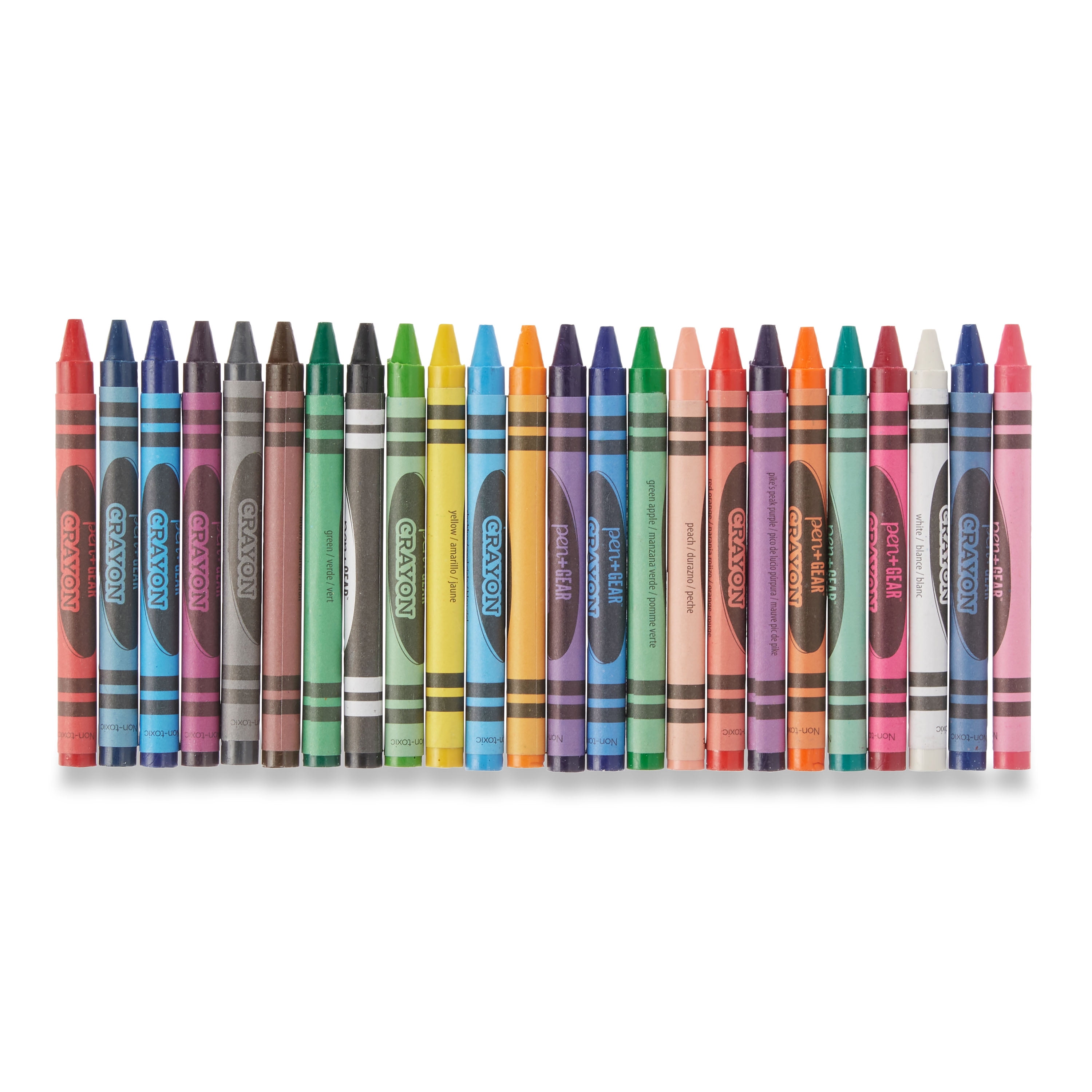 Pen + Gear Classic Crayons, 400 Count in Class Pack, 16 Assorted Colors, Size: Dimater 0.315 inch Length 3.54 inch, 36122484