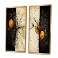 thumbnail image 3 of Designart "Circular Harmony Abstract Orange" Modern Geometric Framed Wall Art Set Of 2 - Modern Black Framed Wall Art Set Of 2, 3 of 6