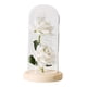 thumbnail image 3 of Centro de mesa con arreglo floral y flores artificiales iluminadas para San Valentín Blanco, 3 of 9