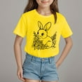 thumbnail image 2 of ZTKWD Girls Holidays Short Sleeve Graphic T-Shirts 2-14 years Easter bow, 2 of 4