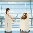 thumbnail image 7 of TBAU Ride-On Suitcase for Kids with Foldable Seat,20" Luggage with TSA Lock for Travel,Beige, 7 of 7