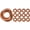 Rust Brown, variant on Set of 12 Handcrafted Napkin Rings - Mango Wood Round Napkin Holders for Dining Table Décor (Natural Wood)