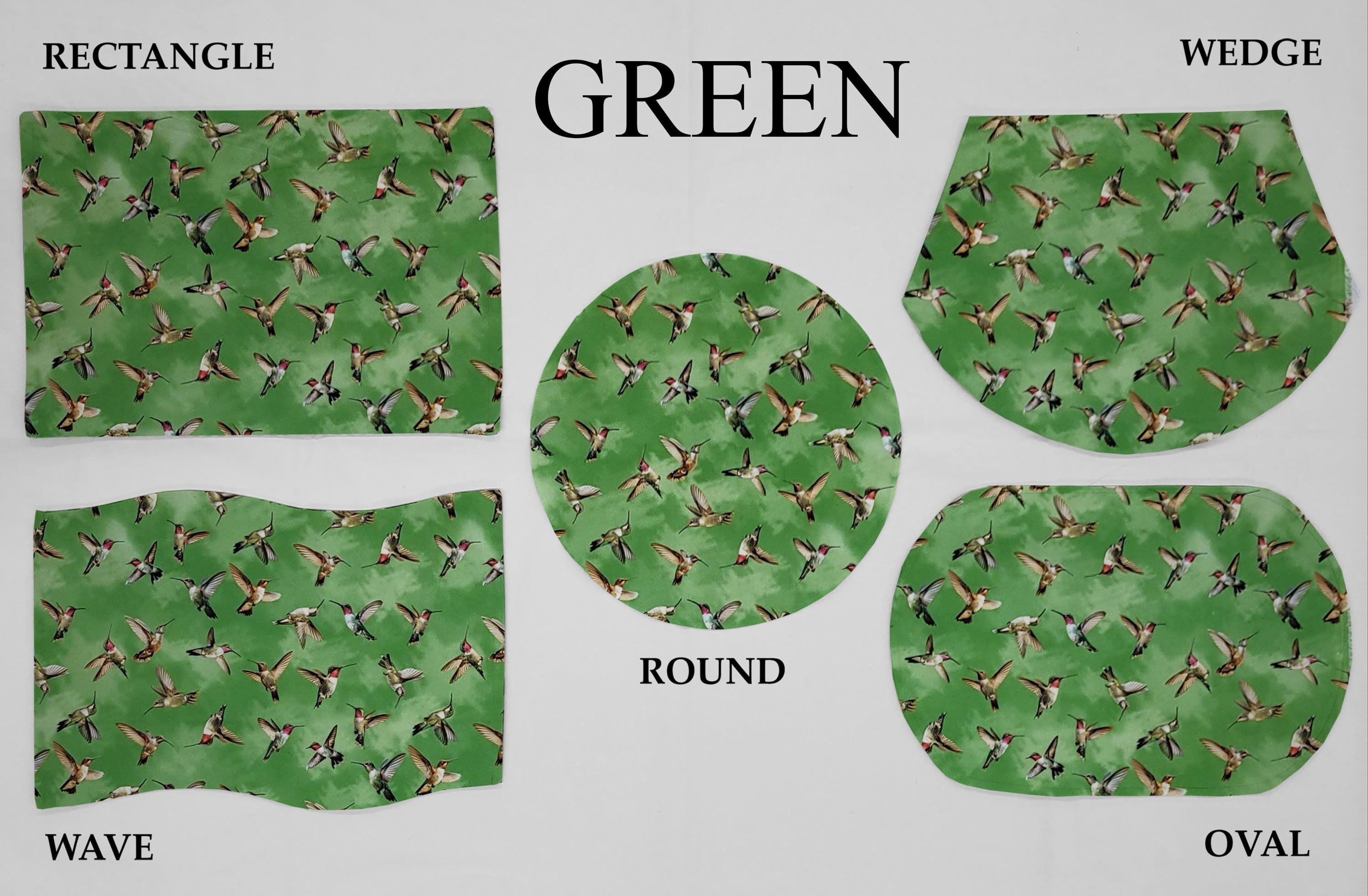 Hummingbirds Placemats by Penny's Needful Things (Wave - Set of 2) (Green)