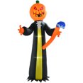 thumbnail image 2 of Outsunny 118.1" Inflatable Halloween Pumpkin Head Ghost with Hammer, Halloween Decoration with LED Lights for Garden Indoor Outdoor, 2 of 9