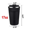 thumbnail image 5 of 17oz Non-slip Travel Insulated Tumbler With Lids Durable Leak-proof Double-layer Vacuum Coffee Thermos Cup, Office Camp Climb Travel Stainless Steel Mug, 5 of 8