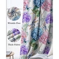 thumbnail image 3 of Botanical Flowers Blackout Curtains for Bedroom Living Room Darkening Curtains 84 Inch Length 2 Panels Set Spring Blue Pink Purple Floral Dragonfly Window Curtain Window Treatment Drapes 52"x84", 3 of 9