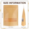 thumbnail image 4 of 20 Pcs Kraft Bags with Window Kraft Stand up Pouches Bulk Kraft Zipper Lock Paper Bags Pouches Food Storage Bags Reusable Heat Sealable Bags for Packaging Home Office Business (7 x 10 Inch), 4 of 6