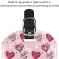 thumbnail image 4 of Square 2Pack PU Leather Valentine Love Hearts Cruise Luggage Tag with Privacy Cover and Name ID Tag for Travel Handbags Backpacks Luggage Tags, 4 of 6