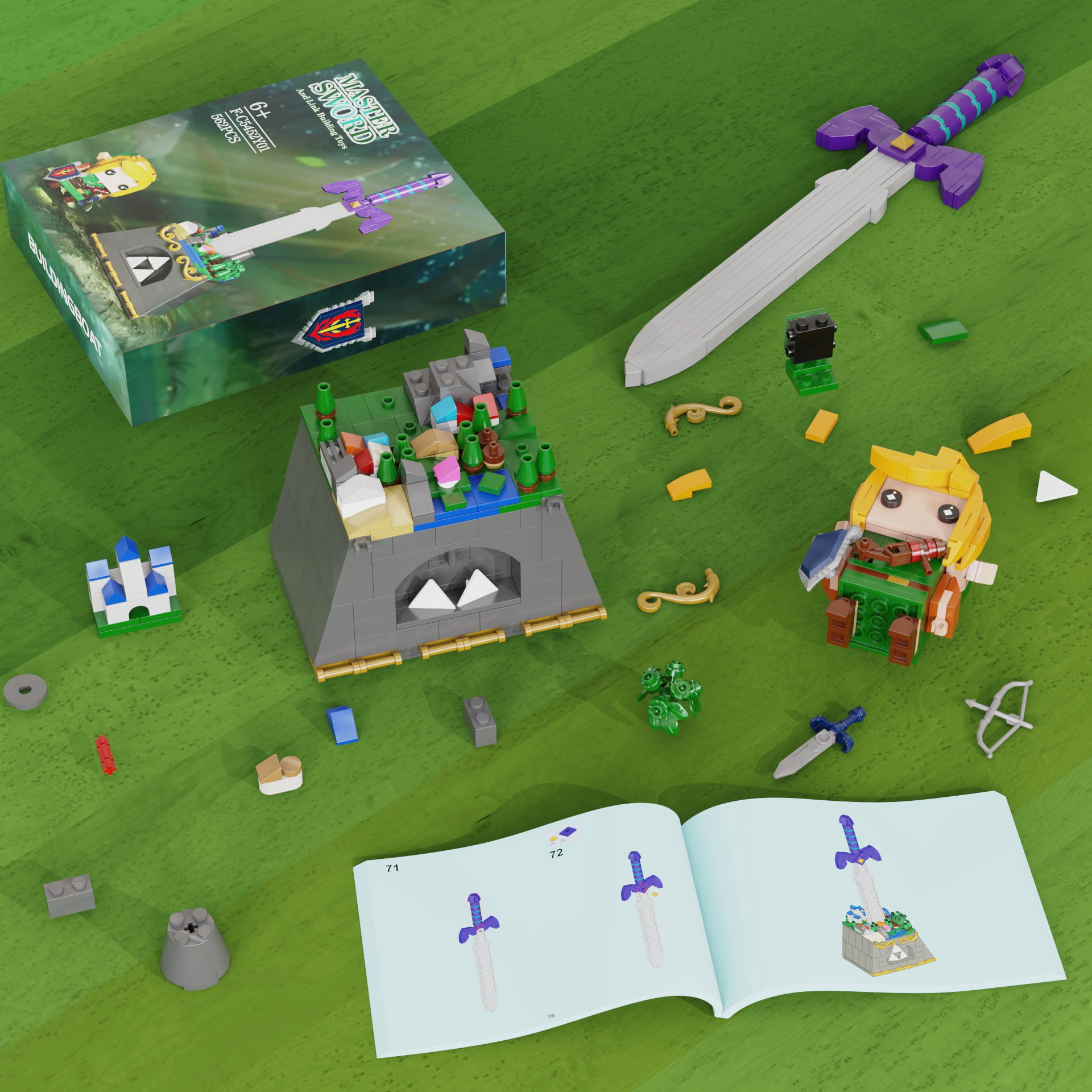 Breath of the Wild Master Sword & Link Action Figures Building Blocks Set Micro Hyrule Model Toys Game Fans Children Gifts