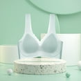 thumbnail image 4 of Huowey Brassiere For Women Plus Size Seamless Wireless Bras No Underwire Push Up Solid Color Bra Supportive Full Coverage Everyday T-Shirt Bralette,Light Blue,Xl, 4 of 9