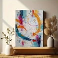 thumbnail image 6 of Qisvanset Colorful Textured Abstract Canvas Art 15.75x11.81 Inches, 6 of 8