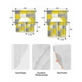 thumbnail image 6 of Yellow Grey Kitchen Curtains Swag Valance and Tier Curtains Set 36 Inch Length, Rustic Mottled Oil Painting Abstract Texture Rod Pocket Drape Panels Pair Swag Curtains for Bathroom/Cafe/Window, 6 of 6