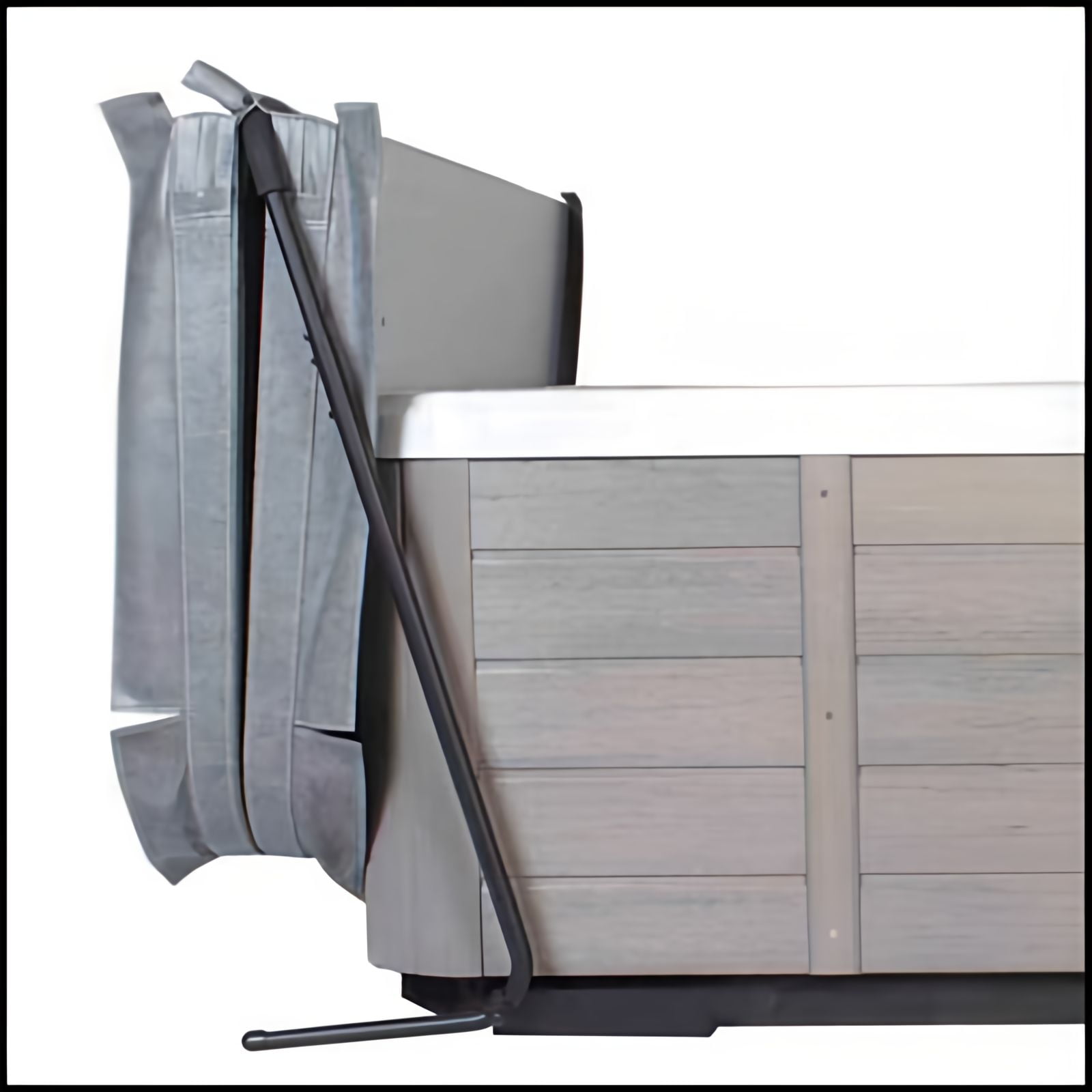 Lifesmart LS500 Plus Accessory Bundle – Arctic White/Espresso with a cover lifter and spa steps included!
