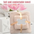 thumbnail image 4 of BIZHUA 1PC Bath Towel and 1pc Hand Towels Set - Soft Absorbent Cotton Towels for Bathroom,Soft Plush & Absorbent Bath Towels Set for Spa Hotel Dorm Khaki,140X70Cm + 35X75Cm, 4 of 4
