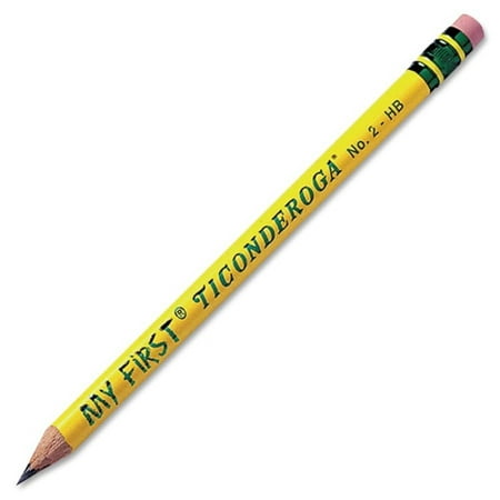 Dixon Ticonderoga My First Beginner Pencil, #2 HB, Jumbo, Yellow Barrel,