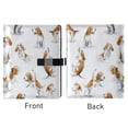 thumbnail image 2 of Leather Notebook with Pen Holder Writing Notepad Includes 100 Pages Lined Journal Dogs in Various Poses, 2 of 6