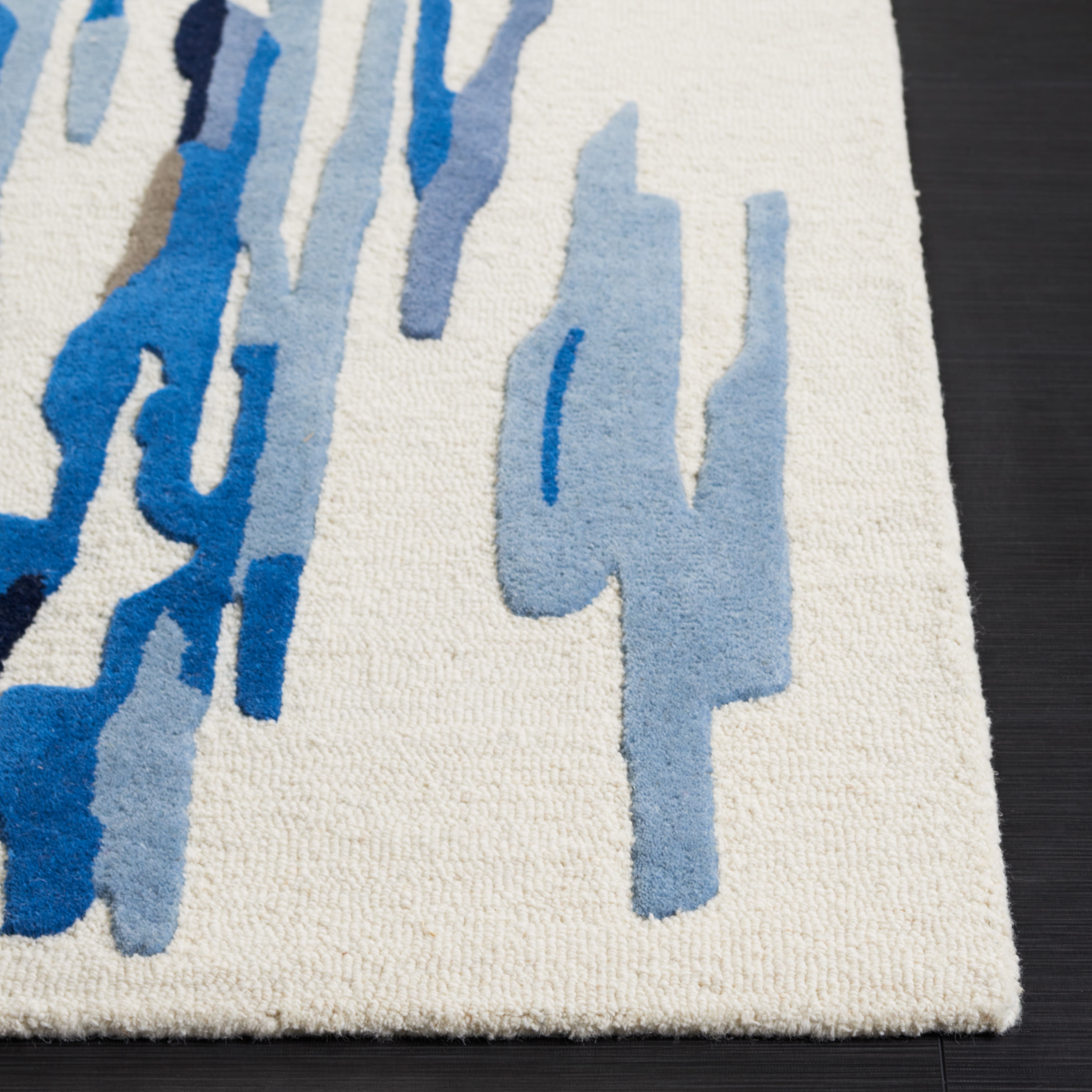 SAFAVIEH Rodeo Drive Jesper Abstract Area Rug, Ivory/Blue, 8' x 10'