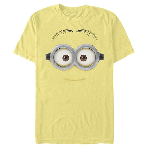Men's Despicable Me Minions Dave Focused Big Face  Graphic Tee Banana Large